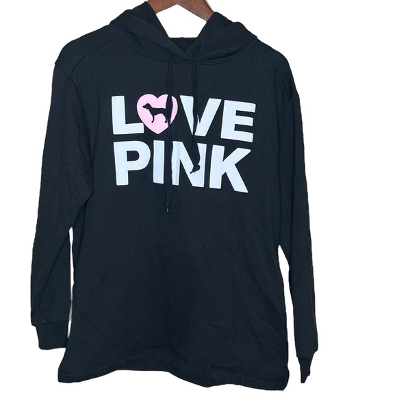 Victoria Secret Pink Originals Limited Edition Black Pullover Hoodie Women’s XS - Picture 2 of 11